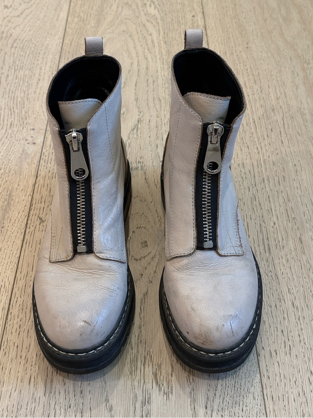 Marc Fisher Paralee Lug Sole Zip Front Boot in Size 7.5